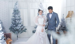 甜蜜背景婚纱照