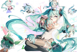 初音的照片,虚拟偶像的时尚风采